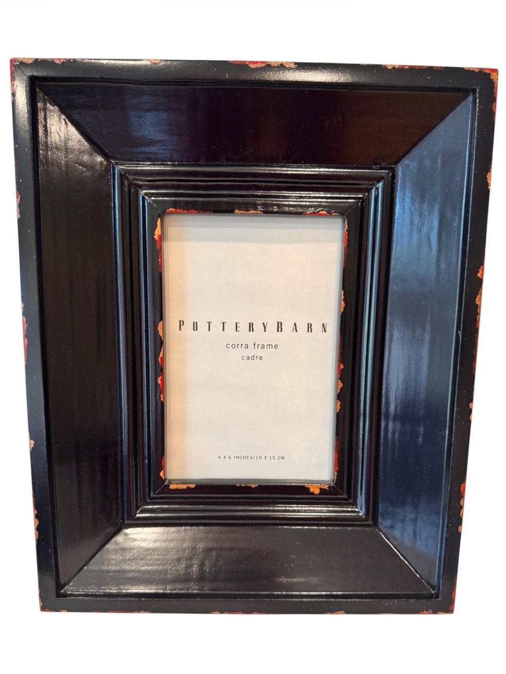 NWT Pottery Barn Corra Frame Tabletop Black Bamboo 4x6 Photo